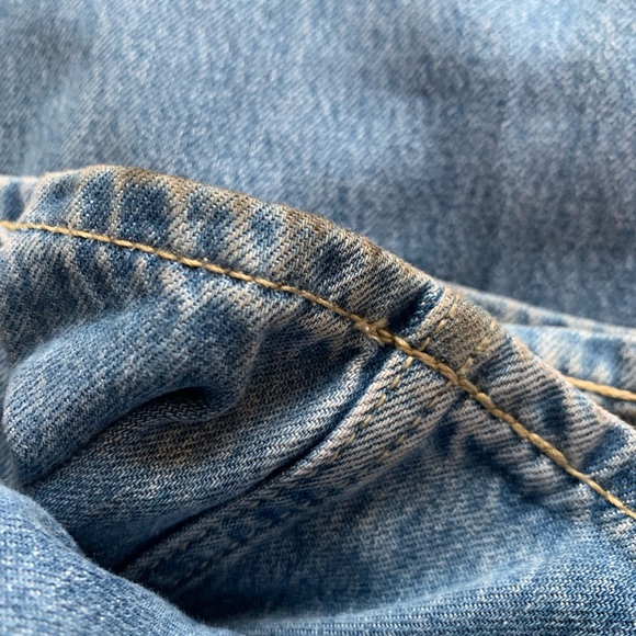 Old Navy Mid-Rise Baggy Wide-Leg Boho Y2K Cargo Denim Jeans Size 8 Tall - Picture 9 of 9